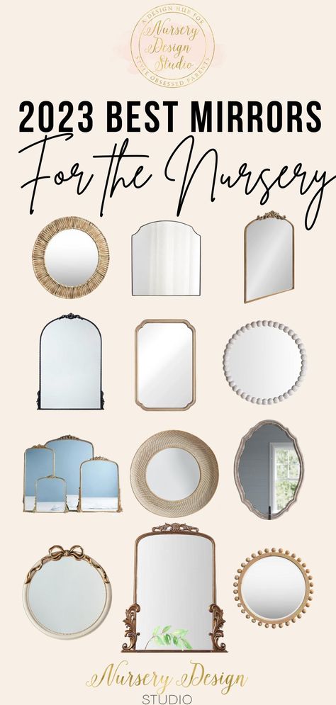 We've scoured the marketplace to find the best nursery mirrors of 2023, and we are sharing it all below: Mirror For Nursery Girl, Baby Nursery Mirror, Mirrors For Nursery, Mirror Nursery Decor, Baby Boy Nursery Mirror, Boho Nursery Mirror, Nursery Mirror Ideas, Boy Nursery Mirror, Mirror Over Changing Table