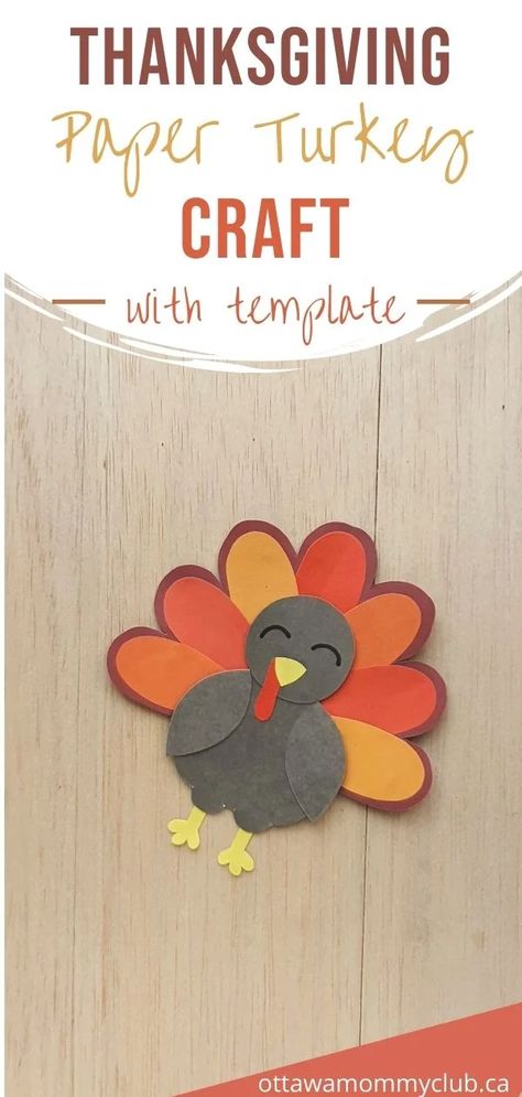 If you are looking for some fun and easy craft ideas for this Thanksgiving holiday, then you will love this Thanksgiving turkey paper craft. This super colourful turkey craft is simple and easy to make for kids of all ages even toddlers with a little help. #turkeycraft #thanksgivingcraft #thanksgivingturkeycraft Diy Turkey Crafts Thanksgiving Decorations, Turkey Ornament Craft, Easy Thankful Crafts For Kids, Foam Turkey Craft, How To Make A Paper Turkey, Thanksgiving Card Crafts For Kids, Cricut Turkey Craft, Kids Turkey Crafts Easy, Construction Paper Turkey Craft