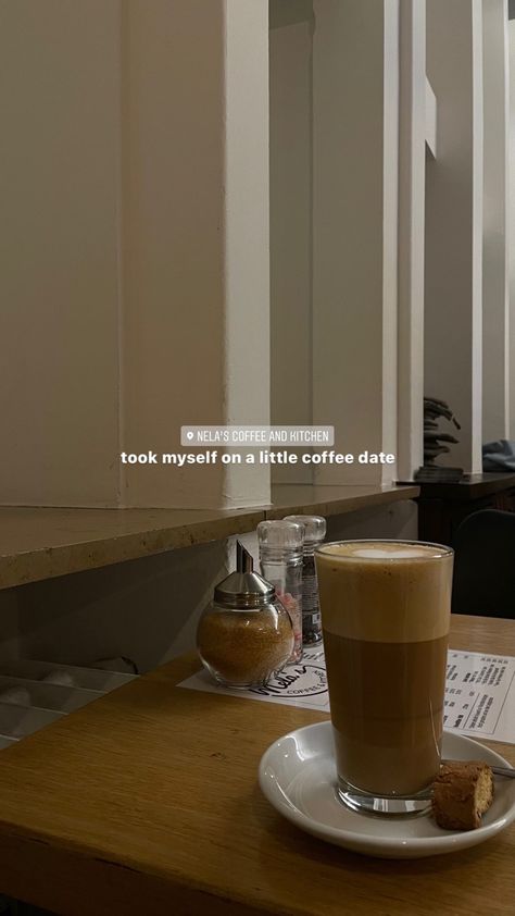 Coffee, Latte macchiato, dark colors, dark filter, sitting in cafe and drinking coffee, self care, coffee date Coffee Shop Ig Captions, Hi Story Instagram, Coffee On The Go Aesthetic, Caption For Coffee Shop, Insta Photo Ideas Coffee, Self Coffee Date Captions, Date With Myself Instagram Story, Coffee Shop Stories Instagram, Instagram Story Ideas Aesthetic Coffee