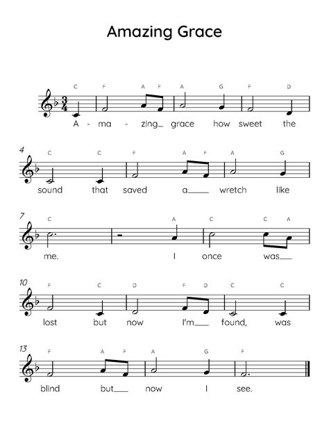 "\"Amazing Grace\" easy piano sheet music with letters and lyrics is perfect for beginner piano players." Piano Letters Songs, Amazing Grace Sheet Music, Piano Songs Sheet Music, Sheet Music With Letters, Piano Songs For Beginners, Note Making, Piano Sheet Music Letters, Keyboard Sheet Music, Piano Music Easy