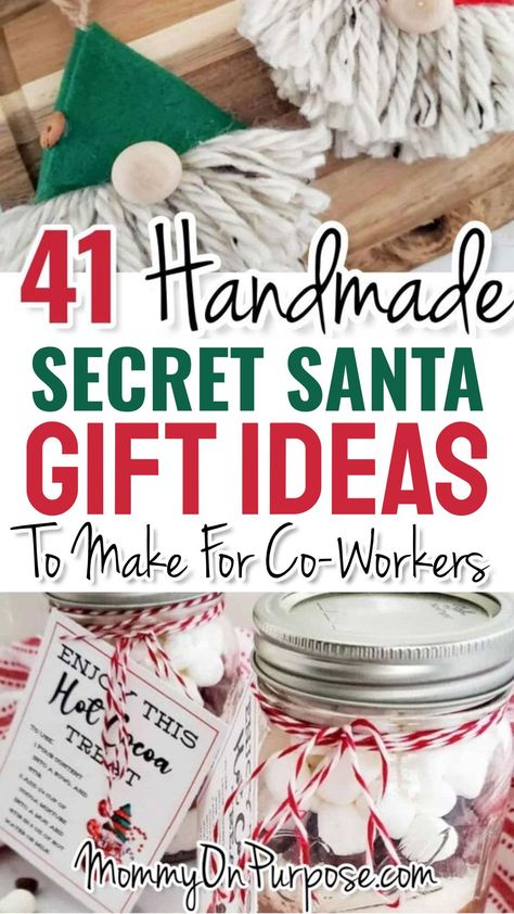 Diy Christmas Gifts Last Minute, Home Made Secret Santa Gifts, Cheap Christmas Gifts To Make, Secret Santa Small Gifts, Secret Santa Gift Ideas Homemade, Small Gifts For Secret Sister, Diy Thoughtful Christmas Gifts, Secret Santa Homemade Gifts, Secret Santa Gift Ideas Handmade