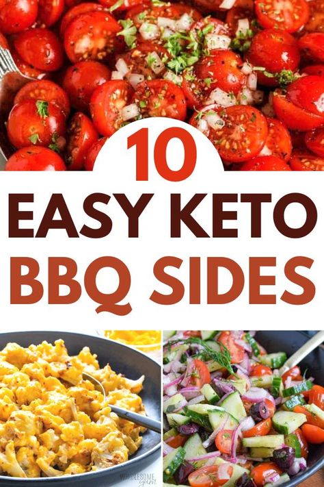 10 Easy keto side dishes for BBQ or cookouts. These tasty healthy BBQ sides are perfect for serving along with some keto friendly bbq food. Healthy Cookout Side Dishes, Cookout Recipes Sides, Side Dishes For Summer, Easy Keto Side Dishes, Healthy Bbq Side Dishes, Healthy Cookout, Kid Chores, Bbq Recipes Sides, Hamburger Side Dishes