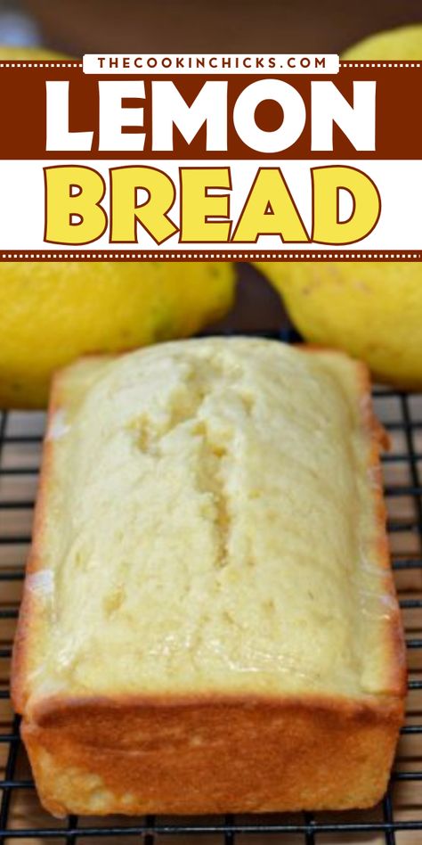 Give this Mother's Day brunch recipe a try! A tasty lemon bread with glaze on top is just the thing you need for the next holiday. It's a great Easter Sunday breakfast as well, a few slices pair perfectly with coffee. Save this lemon bread recipe now! 3 Ingredient Lemon Bread, Lemon Quick Breads, Lemon Coconut Bread, Lemon Breakfast Bread, Bob Evans Lemonade Bread Recipe, Lemon Bread Machine Recipes, Lemon Pudding Bread, Lemon Nut Bread, Lemon Bread In Bread Machine