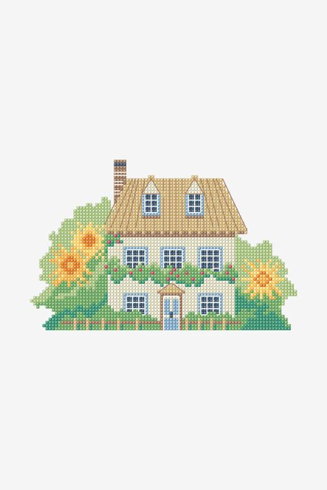 Cross Stitch House, Cross Stitch Needles, Needlepoint Patterns, Cross Stitch Patterns Free, Needlepoint Kits, Knitting Kits, Crochet Kit, Free Cross Stitch, Stitch Embroidery