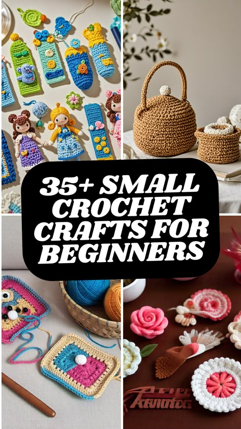 Start small with these crochet ideas perfect for beginners. From simple flowers to stylish coasters, these projects make learning easy and enjoyable. Discover the joy of crochet. Free Printable Easy Crochet Patterns, Small Unique Crochet Projects, Crochet Ideas Small Yarn, Best Crochet Projects For Beginners, Crochet Project Ideas For Beginners, How To Crochet Patterns For Beginners, Crochet For Beginners Projects, Diy Beginner Crochet Projects, Crochet Items To Make And Sell