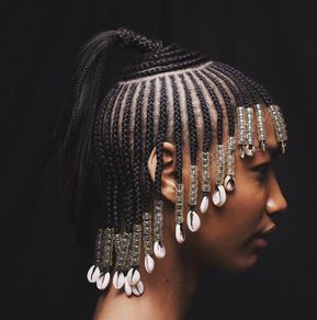 Beaded Braids, Hairstyles With Beads, Cornrows With Beads, Hairstyles Theme, Dreadlock Beads, Braided Ponytail Hairstyles, Braids With Beads, Hair Braiding, Dreadlock Hairstyles