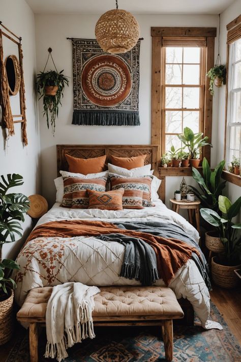 Arizona Room Ideas, Small Boho Bedroom, Arizona Home Decor, Peaceful Room, Natural Bedroom Decor, Photography House, Earthy Home Decor, Earthy Home, Architecture Nature