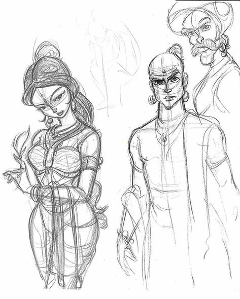 Indian Character, Human Figure Sketches, Hinduism Art, Character Design Sketches, Figure Sketching, Comic Art Girls, Dark Art Illustrations, Indian Aesthetic, Character Design Animation