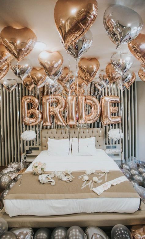 Wedding Suite Decorations, Bride’s Room Decoration, Bridal Shower Hotel Room Decor, Bridal Party Balloons, Room Bride Decor, Bridal Hotel Room Decor, Bride To Be Room Decoration, Bride Room Decoration Balloons, Hotel Bachelorette Party Ideas