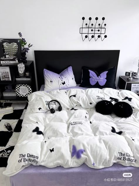 Kuromi Room, Small Room Makeover, Purple Theme, Dream Apartment Decor, Room Redesign, Pinterest Room Decor, Cute Bedroom Decor, Cozy Room Decor, Dream House Rooms