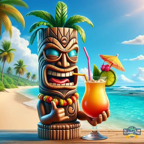 Luau Drawing, Tiki Artwork, Tiki Faces, Tiki Totem, Hawaiian Tiki, Tiki Bar Decor, Tiki Lounge, Tiki Art, Island Decor