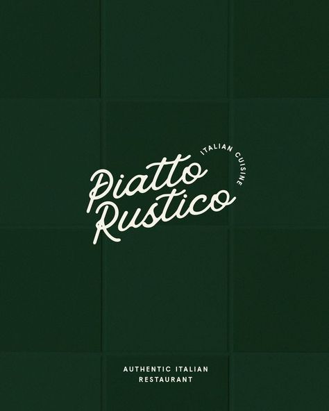 Italian Restaurant Brand Identity, Vintage Restaurant Logo, Italian Logo Design, Italian Restaurant Branding, Rustic Graphic Design, Rustic Branding Design, Bistro Branding, Italian Branding, Vintage Modern Logo