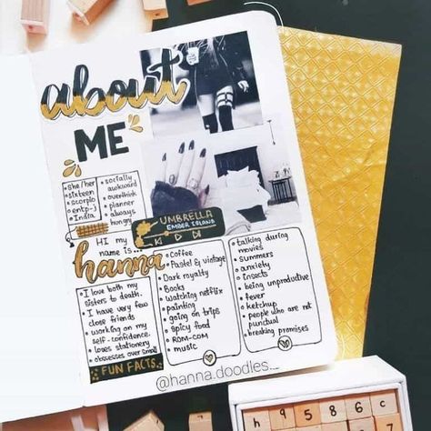 Journal Page Inspo About Me, Aesthetic About Me Page Journal, Love Yourself Journal Ideas, Journal 1st Page Aesthetic, Scrapbook Journal About Me, Scrapbook 1st Page Ideas, Journal About Me Aesthetic, All About Me Journal Ideas Aesthetic, About Me Bujo Page