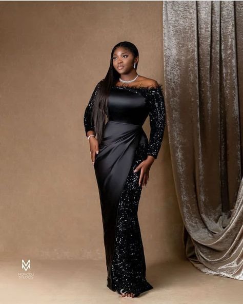 Beauty and brain ... @bby_shania ❤️ 5 years later... First class B.Eng. Petroleum and Gas Engineering Dress @avenga__ MUA @ivhills… | Instagram post from Tailor Catalogue (@tailorcataloguepage) Awards Dinner Outfit, Dinner Date Dress Outfit, Black Dinner Gown, Dinner Gowns Classy Style, Dinner Gowns Classy, Plus Size Wedding Guest Outfits, Ankara Inspiration, Engineer Dress, Classy Dinner