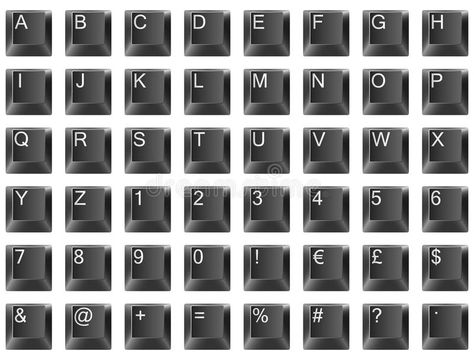 Keyboard font. Black keyboard font. Letters A to Z, numbers 0 to 9 and symbols #Sponsored , #AD, #Black, #keyboard, #Keyboard, #font, #symbols Font Symbols, Keyboard Letters, Number Tattoo Fonts, Black Keyboard, Typography Tattoo, Font Letters, Ink Lettering, Keyboard Keys, Typography Alphabet