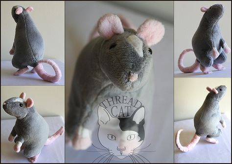 Cute Stuffed Handmade Plush Toys For Rats, Rat Crafts, Rat Plush, Rat Art, Food Plushies, Pet Rat, Soft Toy Patterns, Animal Sewing Patterns, Plushie Patterns