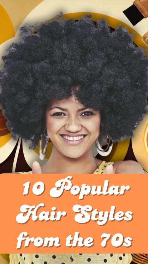 From the Fawcett feather to sleek, shiny hair with a center part, the 1970s gave rise to some of the most iconic hairstyles to date. Here are 10 you just might remember. Hairstyles In The 70s, 70s Curly Hairstyles Black Women, 70 Hairstyles 1970s Disco, 1970s Hairstyles Black Women, 70d Hairstyles, 70s Black Women Hairstyles, Disco Hairstyles 70s Headband, 70s Hairstyles Women, 70s Updo Hair