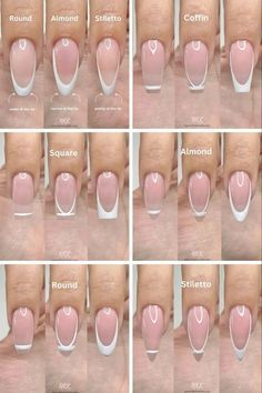 French Manicures, Quartz Nails, Acrylic Nails At Home, Nagel Tips, Diy Acrylic Nails, Quartz Nail, Girly Acrylic Nails, Gel Nails Diy, Makijaż Smokey Eye