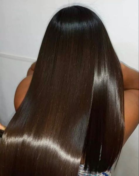 Glossy Hair Aesthetic, Long Glossy Hair, Beautiful Straight Hair, Glass Hair Aesthetic, Silky Hair Aesthetic, Shiny Hair Aesthetic, Layers Unstyled, Thick Silky Hair, Straight Hair Aesthetic