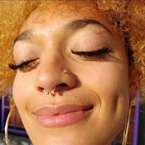 Nathans Tattoos and Piercings on Instagram: “More amazing septums~ 14k rose gold Swarovski crystal circular barbell. Eric @thuesen1 at Nathan’s! . . . We’re open EVERYDAY from 12-9pm…” Circular Barbell, Tattoos And Piercings, Swarovski Crystal, Septum Ring, Piercings, Swarovski Crystals, Nose Ring, Rose Gold, Tattoos