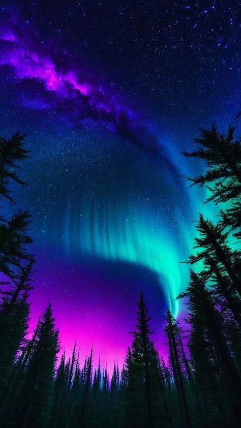 Purple Sky Aesthetic Wallpaper, Sky Wallpapers, Galaxy Artwork, Northern Lights Photography, Dark Beauty Photography, Beautiful Beach Pictures, Space Phone Wallpaper, Northern Light, Aurora Borealis Northern Lights