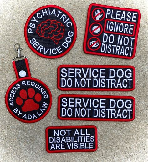 Service Dogs Patches, Cute Service Dog Patches, Psychiatric Service Dog Patches, Service Dog Gear For School, Service Dog Aesthetic, Service Dog Gear, Psychiatric Service Dog, Service Dog Patches, Dog Equipment