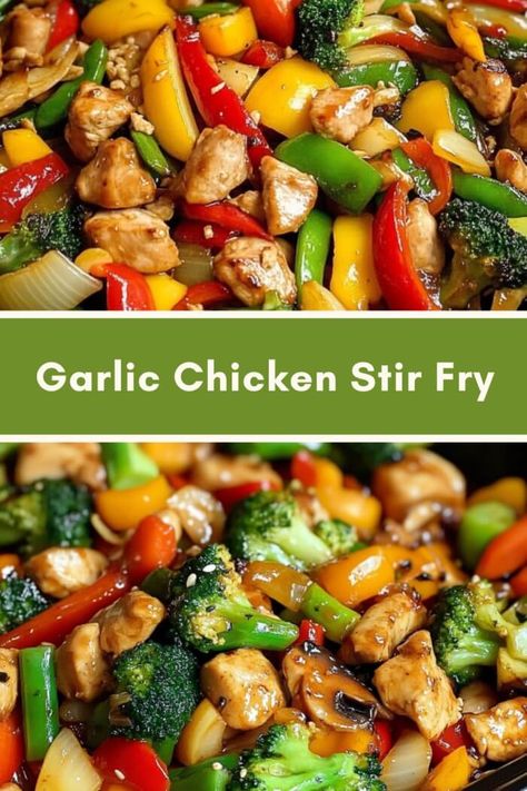 Garlic Chicken Stir Fry Stir Fry Garlic Sauce, Chicken Broccoli Pepper Stir Fry, How To Stir Fry Chicken, Oven Stir Fry Chicken, Leftover Chicken Stir Fry Recipes, Chicken Mushroom Stir Fry Recipes, Slow Cooker Stir Fry Chicken, High Protein Chicken Stir Fry, Delicious Stir Fry Recipes