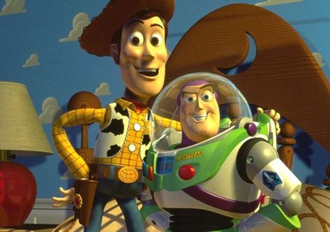 Wallpaper Toy Story, Disney Schedule, Wallpaper Toy, Disney Movies List, Toy Story 1995, New Disney Movies, Movie Schedule, Childrens Tv, Woody And Buzz