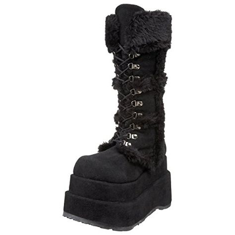 Demonia Boots, Gothic Boots, Womens Ugg Boots, Boots Women Fashion, Goth Punk, Womens Mid Calf Boots, Calf Boots, Cool Boots, Mid Calf Boots