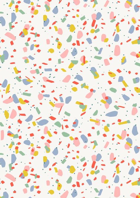 Pastel, Terrazzo Art, For Wallpaper, Abstract Pattern, Pastel Colors, Confetti, Sprinkles, Dots, Art Print