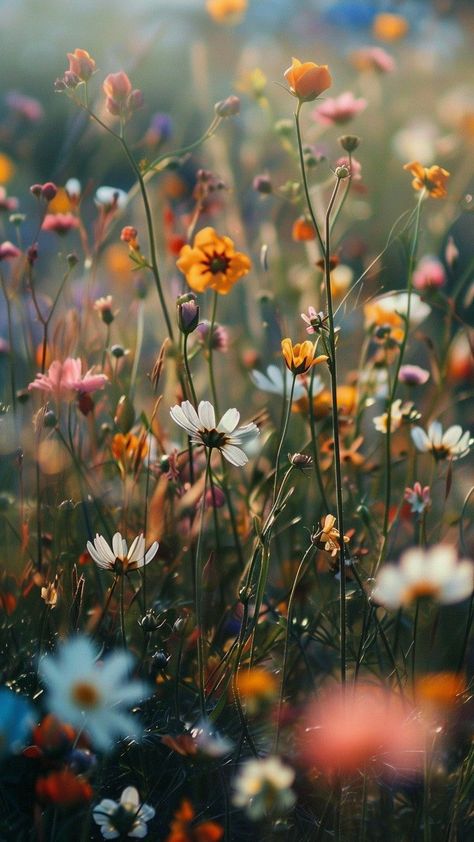 Wild Flowers Background, Wildflower Phone Wallpaper, Wildflower Iphone Wallpaper, Field Wallpaper Aesthetic, Wildflower Wallpaper Iphone, Frühling Aesthetic, Field Of Flowers Wallpaper, Summer Phone Backgrounds, Wild Flowers Wallpaper