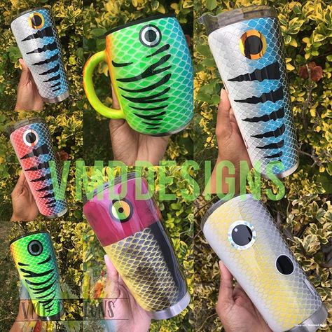 Cricket Thoughts, Fisherman Tumbler Ideas, Fishing Tumbler Ideas For Men, Fishing Tumblers For Men, Fish Lure Tumbler, Vanessa Davis, Custom Tumbler Cups Fishing, Fishing Lure Tumbler, Fishing Tricks