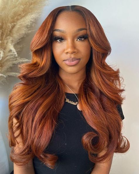 Official Yummy Hair Extensions on Instagram: "Paprika and Ginger 🧡 This partial sew-in was achieved using the YUMMY Raw Cambodian Wavy Elegance." Ginger Body Wave, Hd Lace Wig, Hd Lace Frontal, Front Lace Wigs Human Hair, Frontal Wig, Sew In, Ginger Hair, Hd Lace, Lace Frontal Wig