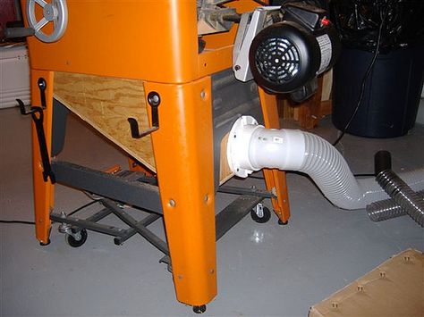 Ridgid TS3650 Dust Port | s_Buckingham | Flickr Rigid Table Saw, Ridgid Table Saw, Shop Dust Collection, Table Saw Jigs, Woodworking Shop Layout, Dust Collection System, Paint Storage, Shop Layout, Bottle Rack