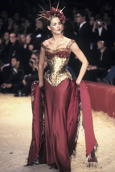 John Galliano, Spring-Summer 1997, Womenswear | Europeana John Galliano Couture, John Galliano For Christian Dior Fall Winter 1997 Haute Couture, John Galliano Spring 1993, John Galliano Aesthetic, Vintage Designer Runway, Fashion Inspo Outfits Runway, Vintage John Galliano, The Garden Of Time Fashion, John Galliano Runway