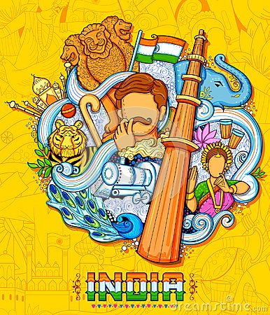 Competition Incredible India Posters, 15th August Independence Day, India Background, Indian Background, Independence Day Of India, India Drawing, Drawing Travel, Diversity Poster, Patriotic Posters