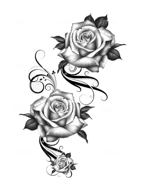 I will do tattoo sleeve, traditional, minimalist, geometric tattoo design Rose Tattoo Colored Design, Rose Forearm Tattoos For Women, Roses And Vines Tattoo, Rose Tattoos For Women Forearm, Rose Sleeve Tattoo Women, Rose Tattoo Design Outline, Minimalist Geometric Tattoo, Tattoo Sleeve Traditional, Rose Tattoo Designs For Women