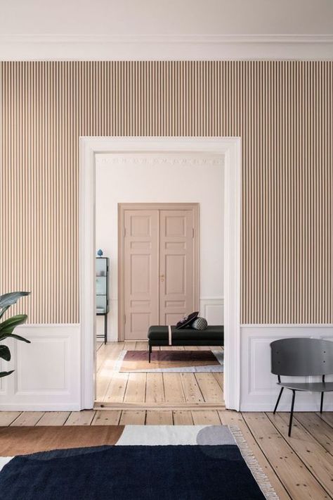 Corian® Design MoodBoard Maker - Christiann Koepke Ferm Living Wallpaper, Interior Minimalista, Stripe Wallpaper, Design Del Prodotto, Striped Wallpaper, Decor Minimalist, Ferm Living, A Living Room, Interior Trend