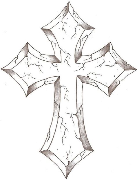 Christus Tattoo, Cross Coloring Page, Cross Drawing, Stone Tattoo, Celtic Cross Tattoos, Cool Tattoo Drawings, Cross Tattoo For Men, Cross Tattoos, Stone Cross