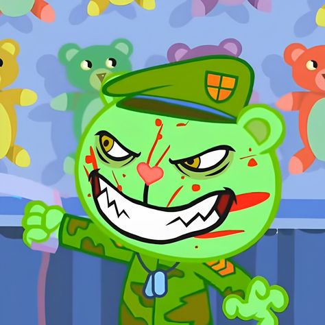 Flippy Happy Tree Friends, Happy Tree Friends Pfp, Fliqpy Htf, Flippy Htf, Htf Flippy, Happy Tree Friends Flippy, Kaws Wallpaper, Funky Rugs, 2013 Swag Era