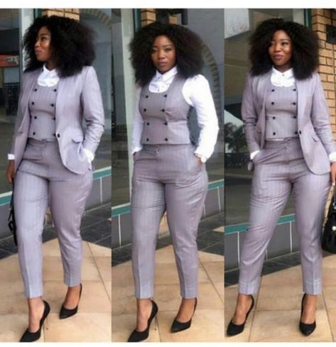 Nice Suits For Ladies, Plus Size Executive Fashion, Classy Outfits For Women Casual Chic Street Style, Pants Suits For Women Chic, Ceo Outfit Woman Boss, Suits For Women Classy, Pant Suits For Women Business, Pants Suits For Women, Office Outfits For Ladies