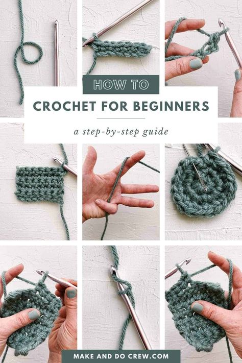 Learn Crochet Beginner, Easy Beginner Crochet Patterns, Beginning Crochet, Crochet Classes, Crochet Stitches Guide, Beginner Crochet Tutorial, Easy Crochet Projects, Beginner Crochet Projects, Crochet Stitches For Beginners