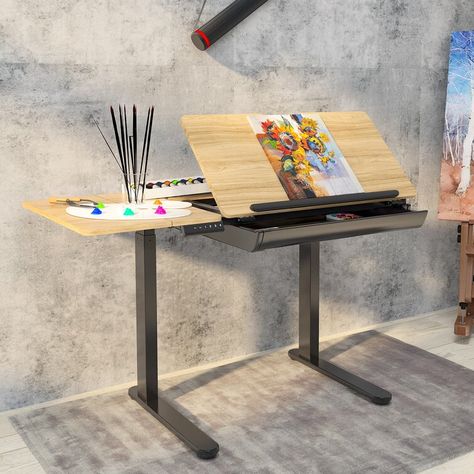 Drawing Table Desk, Desk Drawing, Reading Desk, Drawing Desk, Desk Dimensions, Drafting Table, Functional Desk, Drawing Table, Adjustable Height Standing Desk