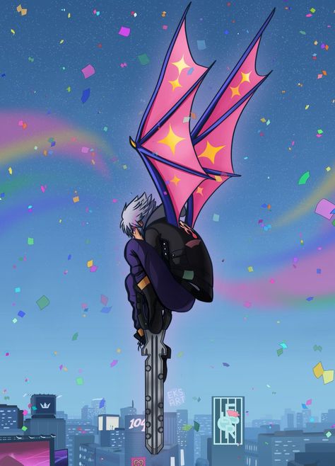 Sora Kh, Kingdom Hearts Keyblade, Riku Kingdom Hearts, Nightmare Before Christmas Drawings, Kh 3, Dream Eater, Holographic Print, Christmas Drawings, Kingdom Hearts Fanart