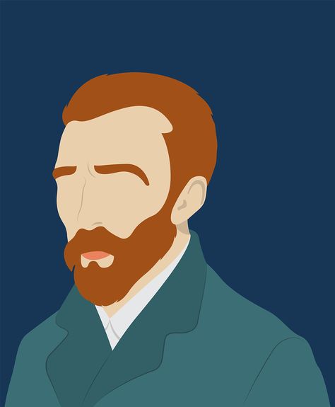 Vincent Van Gogh :: Behance Van Gogh Pop Art, Van Gogh Illustration, Illustration Digital, Vincent Van, Vincent Van Gogh, Graphic Design Illustration, Van Gogh, Design Illustration, Adobe Illustrator