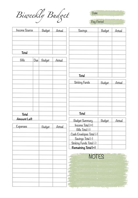 Green Printable And Digital Biweekly Budget Planner Cash Envelopes Expenses pl weeklymealplannertemplate #plannersfor2024🔰. Biweekly Budget Planner, Biweekly Budget, Life Plans, Savings Goal, Money Planner, Money Saving Methods, Apartment Checklist, Paycheck Budget, Saving Strategies