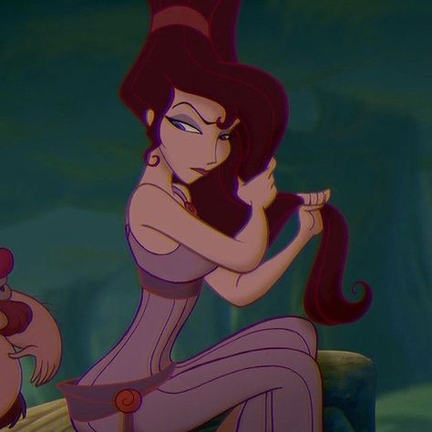 Megara Aesthetic, Famous Characters, Favorite Movie, Hercules, Cartoon Characters, The Secret, Disney, Hair