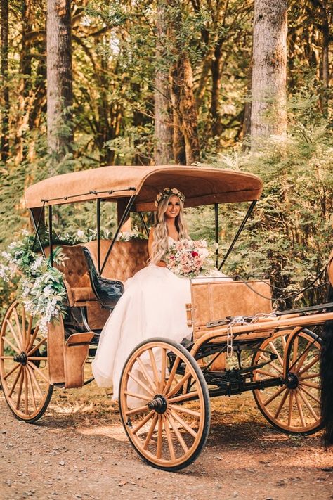 coquille-oregon-wedding-photographer Wedding Carriage Horse, Horse And Cart Wedding, Wedding Horse And Carriage, Horse Carriage Wedding, Coquille Oregon, Wedding Ride, Horse And Carriage Wedding, Woodland Backdrop, Carriage Wedding