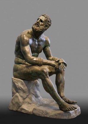 Seated Boxer, Hellenistic Art, Hellenistic Period, Ancient Greek Sculpture, Classic Sculpture, Antony Gormley, Roman Sculpture, Greek Sculpture, Getty Museum