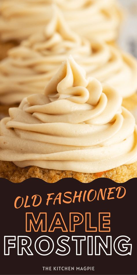 Maple Ganache Recipe, Maple Syrup Frosting Recipe, Maple Cream Frosting, Maple Bar Frosting, Spice Cake Frosting Recipe, Cake And Icing Flavor Combinations, Maple Ganache, Maple Syrup Frosting, Maple Frosting Recipe